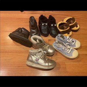 5 pairs toddler girls boots / sneakers
